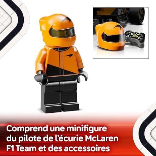 Speed Champions Voiture F1 McLaren Team MCL38 - Jeu de Construction avec véhicule de Course - Minifigurine Collector de Pilote de Formule 1 - Maquette pour garçons et Filles dès 10 Ans 77251