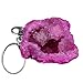 1 (One) Pink Half Occo Geode Silver Toned Key Chain - Rock Paradise Exclusive with COA AM19B6-02