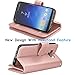 Tekcoo Compatible for Samsung Galaxy S8 Wallet PU Leather Case, Luxury ID Cash Credit Card Slots Holder Carrying Folio Flip Cover [Detachable Magnetic Hard Case] Kickstand - Rose Gold