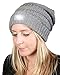 H-6007-66 Day/Night Outdoor Camping Winter Knit Hat Light Up Beanie - Dove Grey