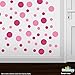 Set of 30 - Pink / Hot Pink Circles Polka Dots Vinyl Wall Graphic Decals Stickers by Decal Venue