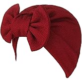 beauty YFJH Womens Turban Hat Bowknot Stretch Solid Hijab Headwrap Chemo Headwear Skull Cap Hair Loss Cover