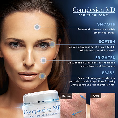 Complexion MD Advanced AntiWrinkle Cream Clinically Tested MultiPeptide with Hyaluronic Acid