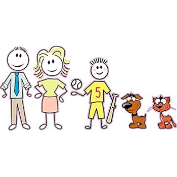 Amazon.com: Stick Family - Mom & Dad Son & Dog Decal: Automotive