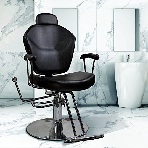 Ainfox Heavy Duty Barber Chair, 360 Swivel Professional Vintage All Purpose Hydraulic Pump Shampoo Chair Styling Equipment for Spa Beauty Salon (Hydraulic Recliner Barber Chair 007) - Thumbnail 6