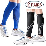 Udaily Calf Compression Sleeves for Men & Women (20-30mmhg) - Calf Support Leg Compression Socks for Shin Splint & Calf Pain Relief
