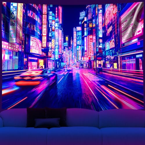 NYZE City Blacklight Tapestry