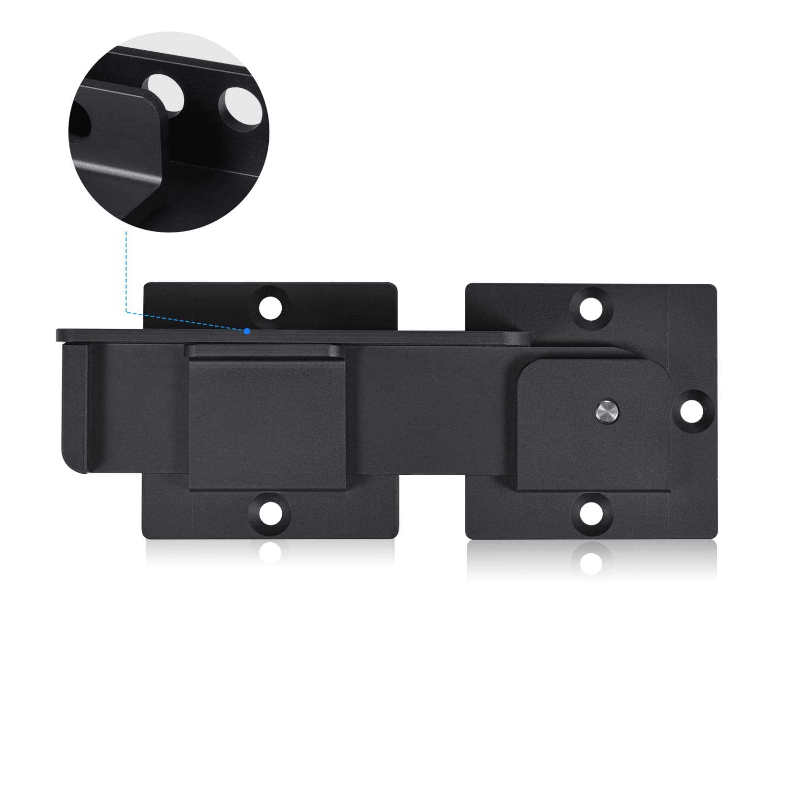 Steinwhale 7.5" Flip Gate Latch Lock with Padlock Holes, 4mm Heavy Duty Aluminum Alloy Door Latch for Outdoor Wooden Fence, Swing and Sliding Open Gate, Double Gate, Barn Door, Shed, Vinyl Fence