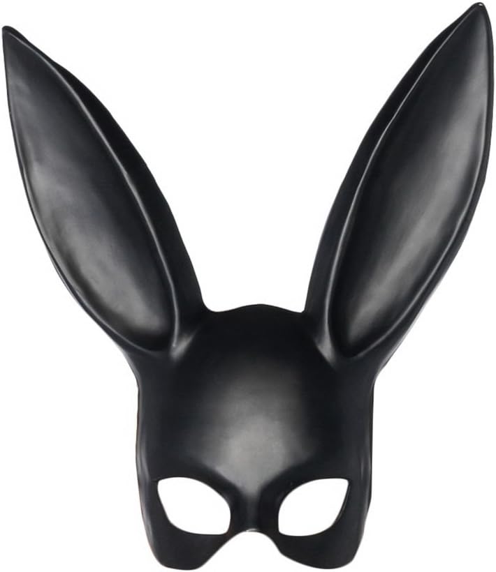 Nolonger Bunny Mask, Women's Masquerade Rabbit Mask for Birthday Easter Halloween Eve Party Costume Accessory