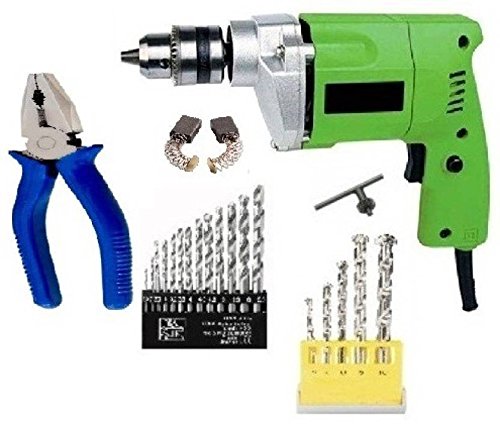 Babji 10 mm Drill Machine with Bits & Combination Plier