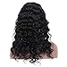 Eayon Hair Brazilian Remy Curly Wigs with Baby Hair Glueless Human Hair Lace Front Wigs for Women 130% Density Natural Color 16 Inches