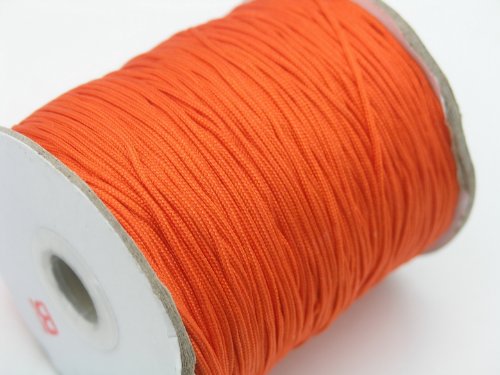 KONMAY 1 Roll 175yd Braided 1.5mm Nylon Shamballa Macram/beading Cord Lift Shade Cord (Orange 172)