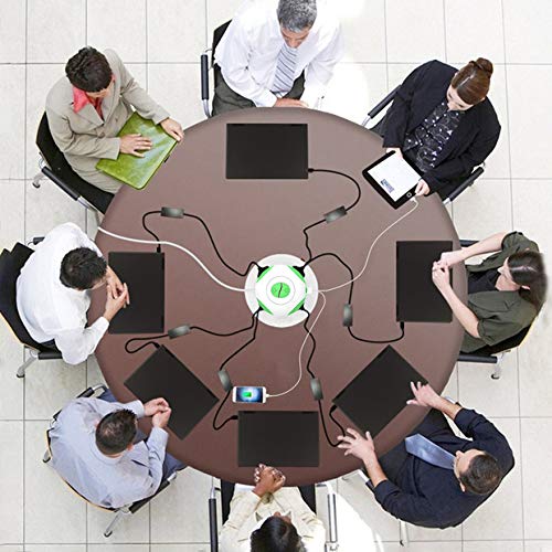 USB Power Strip LECTCAFE Surge Protector Tower Power Socket Outlets, Vertical Multi-Socket with 8 Outlets and 4 USB Ports Universal Charging Station for Home and Office（Green)