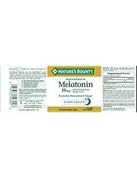 Nature's Bounty Melatonin 10 mg, 45 pastillas de disolución rápida