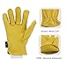 OLSON DEEPAK Sheepskin Gloves Leather gloves Handing workshop Gloves Driving/Riding/Gardening/Farm - Extremely Soft and Sweat-absorbent (Medium)