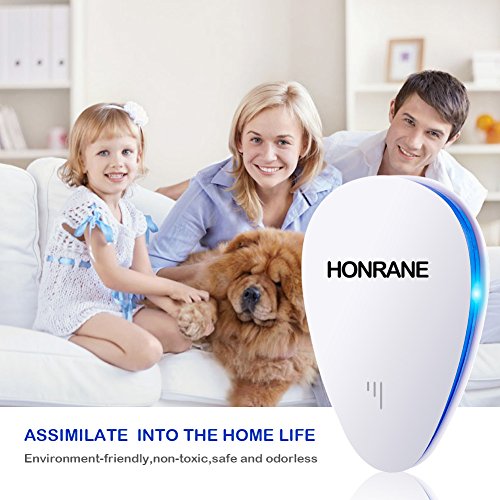 Honrane 6 Pack Ultrasonic Pest Control Repeller Electronic Plug in Repellent Indoor - Keep Bugs and Pests Away