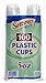 [300 Count - 5 Oz Cups] Settings Clear Disposable Plastic Drinking Cups Great For Juice, Water, Soda, Beer, Use At Party, Home, Office, Picnic, BBQ, Or Event, 3 Packs