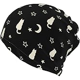 Skull Beanie Hat Baggy Slouchy Skull Chemo Beanies Cap Stretch Scarf Head Wrap Hip Hop Hats for Men Women Winter