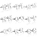 MOWOM Silver 2 PCS Rhodium Plated Cufflinks Initial Letter Capital Alphabet Shirt Wedding