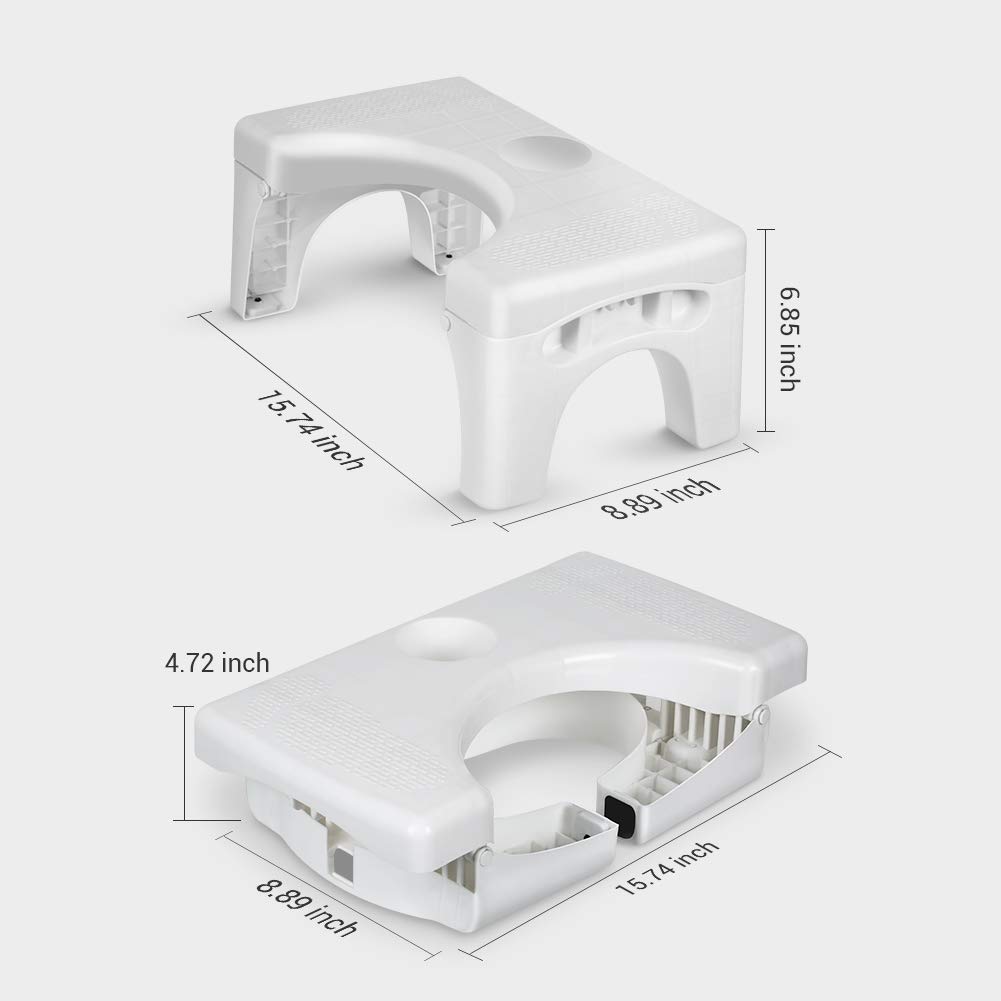 Enow Toilet Stool, Multi-Function Foldable 7\