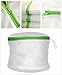 Moscany Set of 5 Mesh Laundry Bags for Underwear, Bra and Lingerie - 2 Bra Bags and 3 Wash Bags ( green )