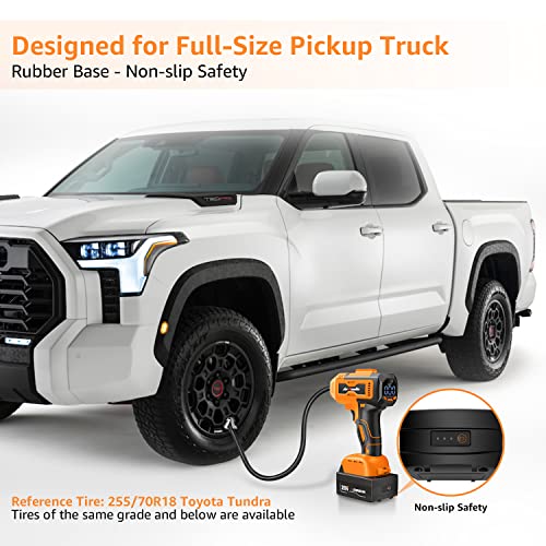 AIRXWILLS Tire Inflator Air Compressor, 20V Truck Air Pump with