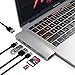 Satechi Aluminum Type-C Pro Hub Adapter - Thunderbolt 3 (40Gbs), 4k HDMI, Pass-Through Charging, SD/Micro Card Reader, 2 USB 3.0 Ports for 2016/2017 MacBook Pro 13-Inch and 15-Inch (Silver)