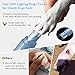 Dog Nail Grinder, 2 Speed LED Electric Dog Nail Trimmer Rechargeable Painless Pet Nail Clipper Paws Grooming Kit for Small Medium Animals Dogs Cats, 3 Grinding Ports
