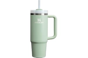 Stanley Quencher H2.0 FlowState Stainless Steel Vacuum Insulated Tumbler with Lid and Straw for Water, Iced Tea or Coffee, Smoothie and More, Matcha Cream, 30oz