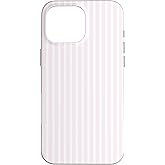 Pastel Light Pink White Striped Minimalist Vertical Lines Case for iPhone 16 Pro Max