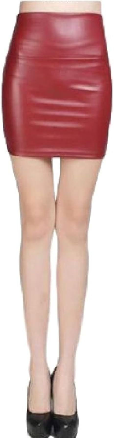 Amazon レムリノ Lemlino タイトスカート ミニスカ ボディコン セクシー Puレザー レディース ワイン M ワイン スカート 通販