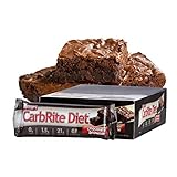 CarbRite Diet Bars - Keto, Low Carb, Sugar Free, Gluten Free, Fats, Protein - Chocolate Brownie - 12 Bars