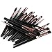 Summifit 20 Pcs Eye Makeup Brush Set Eyeshadow Eye Liner Brow Lip Concealer Toiletry Kit Professional Powder Foundation Mineral Cosmetic Tools