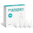 Metapen Pencil Tips for Apple Pencil 2nd and 1st Generation - 1:1 Original Size (4pcs, 2X More Durable), Fit Well with iPad Pen for iPad Pro/Mini/Air, Active Stylus Nibs (White, NOT Yellow)