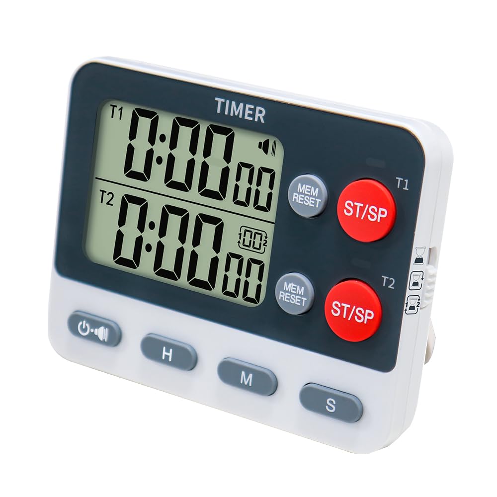 FCXJTU Digital Dual Kitchen Timer, 2 Groups Cycle