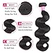 VRBest Hair Brazilian Body Wave Virgin Hair with Closure 3 Bundles with Lace Closure Free Part 10A 100% Unprocessed Human Hair Bundles Weave Extensions Natural Black Color Remy Hair(12 14 16 + 10)