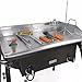 XtremepowerUS Outdoor Camping Propane Griddle Stove Set 20PSI Regulator Flat Griddle Pan Griddle 2-Adjustable Burner Tailgating w/Carrying Bagthumb 4