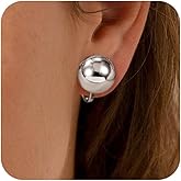 Awinesn Clip on Earrings for Women Gold Ball Earrings 14K Gold Silver Plated Ball Earrings Non Pierced Earrings for Women Jewelry for Her