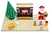 LEGO Christmas Santa Claus Toy with Christmas Tree, Fireplace, and Presents - Custom Minifigure