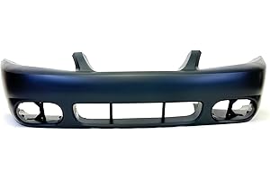 FitParts Compatible With Front Bumper Cover 2003-2004 Ford Mustang SVT Cobra Convertible Coupe 03-04. New, Primed and Ready for Paint. W/Fog Light Holes. W/o Parking Aid Sensor Holes.