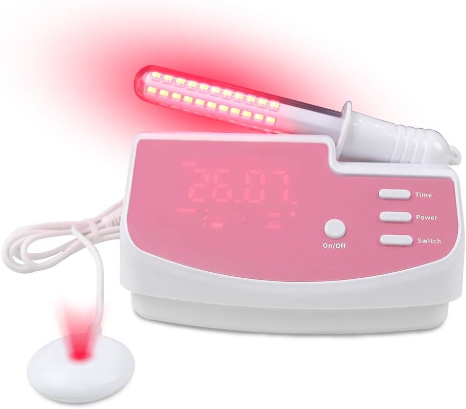 Women Gynecological Vaginitis Treatment 70 Individual LED Vaginal Massage Red Blue Led Light Therapy Device Laser Anti-inflammatory Disinfect Therapy Female Home Care (Complete gynecology machine set): Health & Personal Care