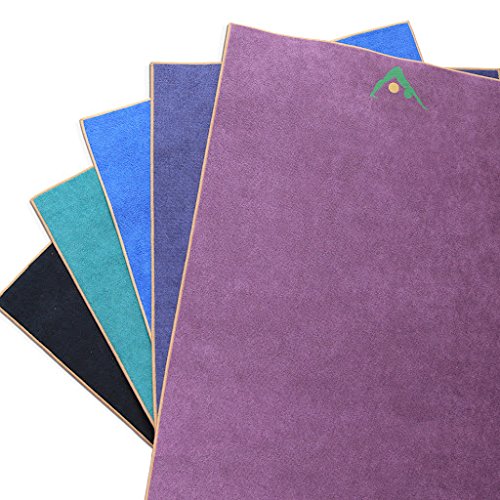 Aurorae Synergy 2 in 1 Yoga Mat; with Integrated Non Slip Microfiber Towel. Best for Hot, Ashtanga, Bikram and Active Yoga Where You Sweat and Slip; Stops Slipping and Bunching; Patent Protected - Thumbnail 6