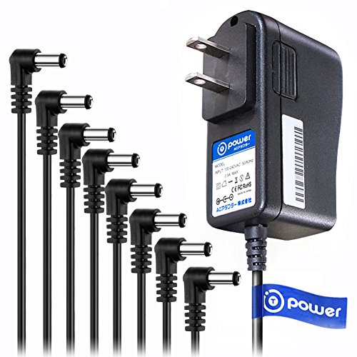 T-Power 9V AC Adapter For ZOOM Effects G1N, G1X, G1on, G1Xon, G2.1u, G2.1Nu, G3, G3X, G5, G5n, MS-50G, A2, A21u A3, B1on, B1X, B1Xon, B3, B1, B2, B2.1u (+8 Way Daisy Chain Splitter Cord Cable )