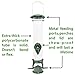 Gray Bunny Metal Bird Feeder, 4-Port Wild Bird Feeders for Outdoors Hanging, Heavy Duty Chew-Proof and Rust-Proof Tube Feeder, 15 Inches