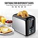 Evening Stainless Steel Toaster, 2 Slice, 7 Shade Settings, Variable Browning Control & Quick Toast, Modern Style, Bread