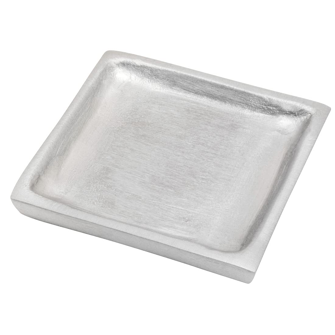 NKlaus aluminium candle plate silver matt 8 x 8cm coaster 0,5 thick coaster deco 10974