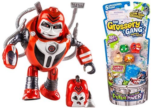 Grossery Gang Series 3 Putrid Power - Vac Attack S3 Action Figure & 5 Pack Bundle