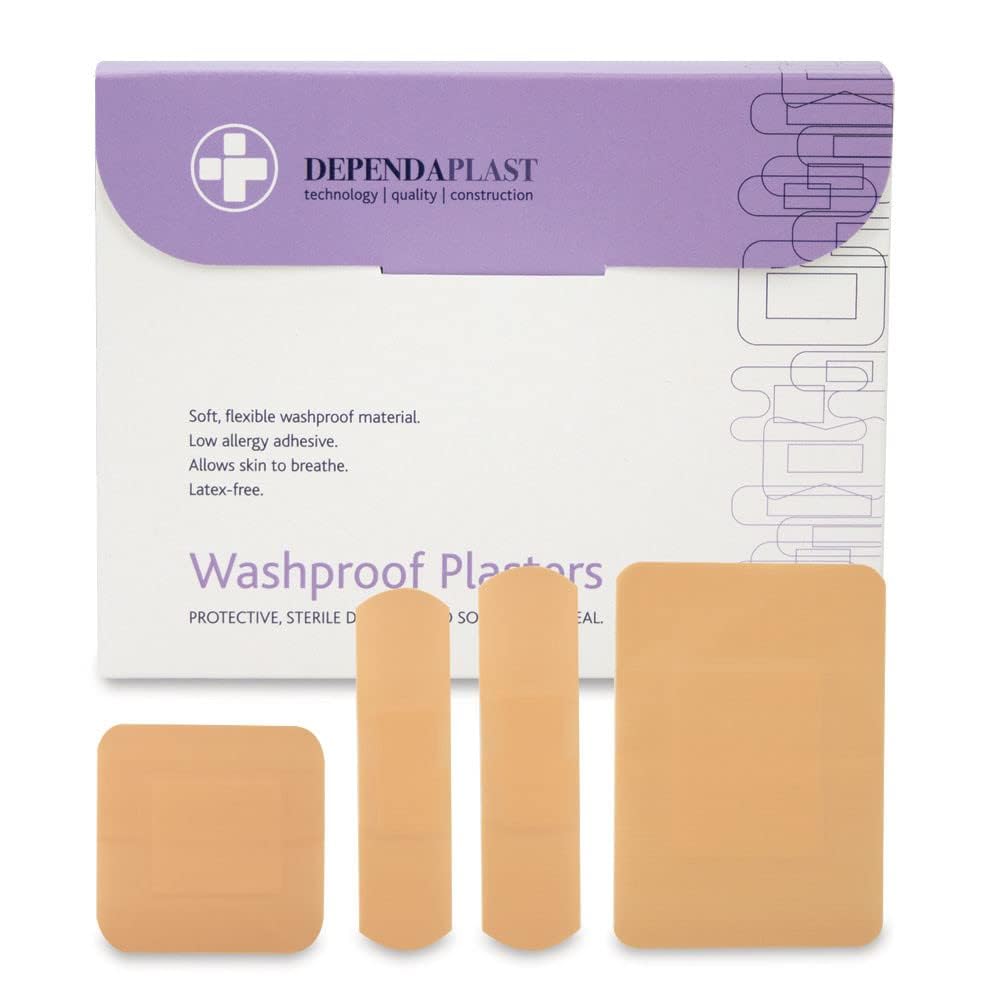 Dependaplast Washproof Plasters Assorted Sterile (Box of 100)(RL536)1X2