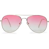 The Fresh Classic Metal Frame Oceanic Color Lens Aviator Sunglasses Gift Box
