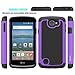 OEAGO LG K4 LTE Case, LG Spree Case, LG Rebel LTE Case Cover Accessories - Shock-Absorption Dual Layer Defender Protective Case Cover for LG K4 LTE/LG Spree/LG Rebel LTE/LG Optimus Zone 3 - Purple